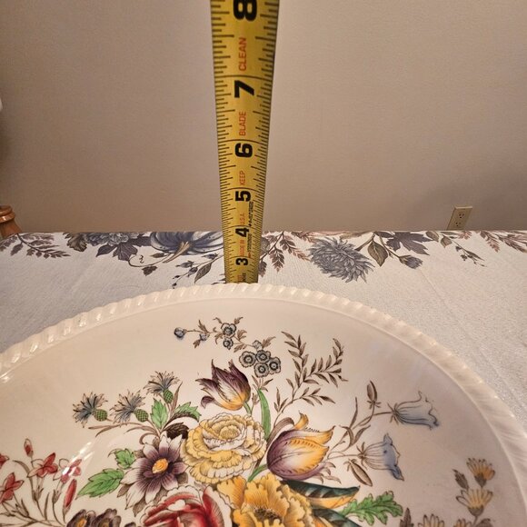 Vintage Windsor Ware Garden Bouquet Johnson Bros. Vegetable Bowl - Picture 10 of 11